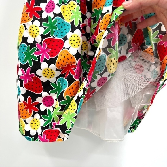 AMERICAN PRINCESS Girl's Colorful Strawberry Floral Sleeveless Dress Size 5 - Picture 3 of 9